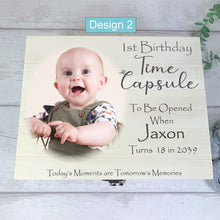 Load image into Gallery viewer, Personalised Baby Time Capsule Box, First Birthday Gift
