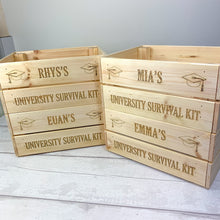 Load image into Gallery viewer, Personalised University Survival Crate

