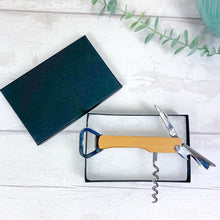 Load image into Gallery viewer, Personalised Corkscrew Bottle Opener With Gift Box
