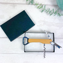 Load image into Gallery viewer, Personalised Corkscrew Bottle Opener With Gift Box, Christmas Gift
