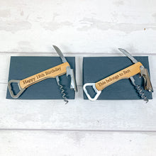 Load image into Gallery viewer, Personalised Corkscrew Bottle Opener With Gift Box
